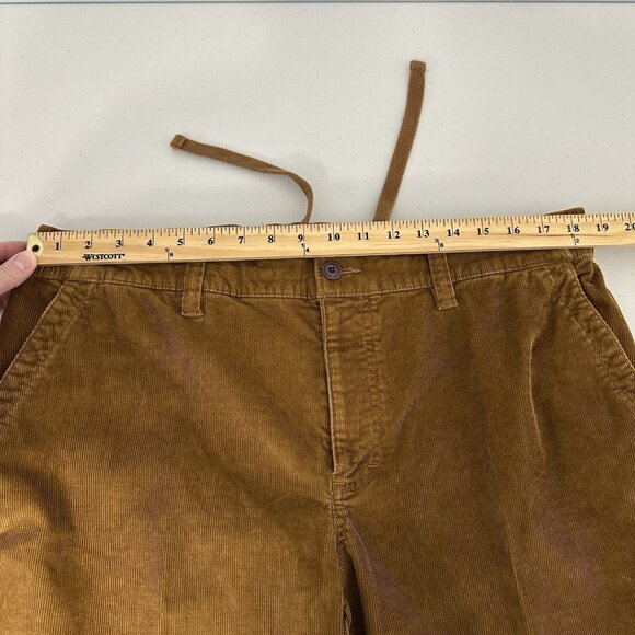 LL Bean Pants BeanFlex XL 30 Inseam Brown Corduroy Straight Leg - Picture 7 of 10
